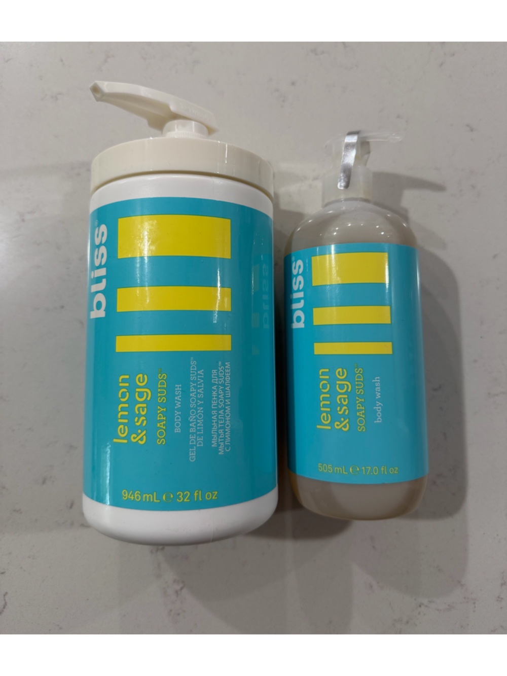 Brand New Bliss Body Wash Lemon and Sage Set